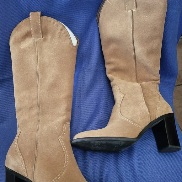 Franco Sarto, women's suede western boots size 8.5 m. - Picture 7 of 11